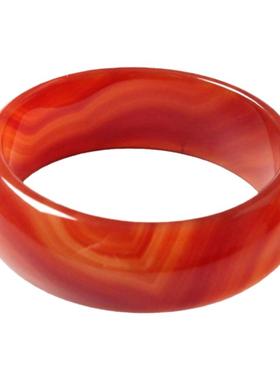 水晶红玛瑙加宽加厚玉石手环包邮