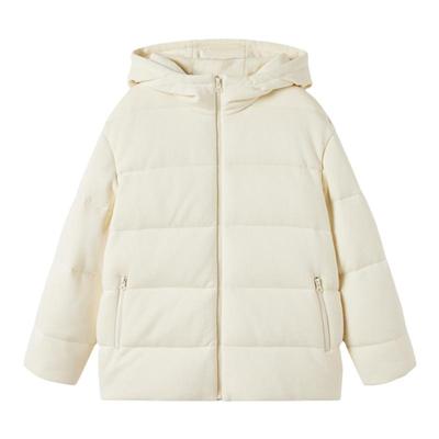 羊毛针织白鹅绒厚实戴帽羽绒服