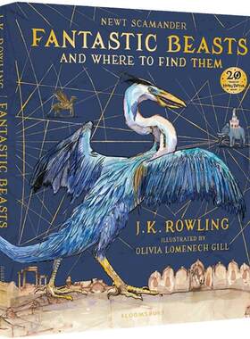 英文原版 神奇动物在哪里插图版Fantastic Beasts and Where to Find Them Illustrated Edition哈利波特 精装JK罗琳正版