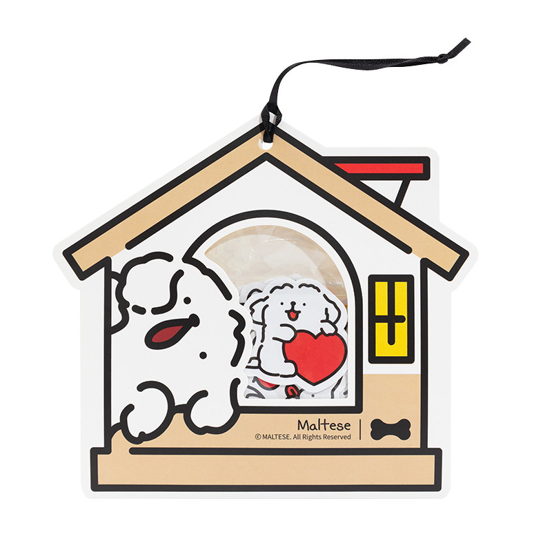 Maltese线条小狗卡通贴纸正版