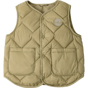 康衣儿儿童羽绒马甲女童羽绒服背心宝宝马夹男童轻薄款秋冬内胆