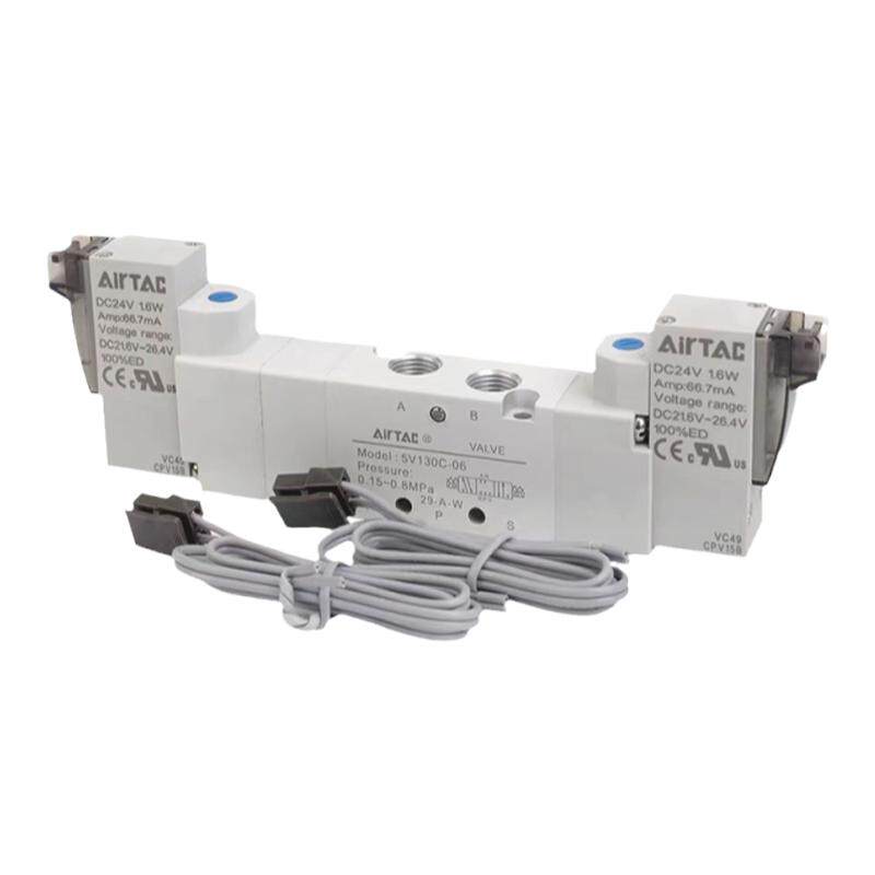 亚德客电磁阀5V130CM5B200/230C06/330P08/5V430E10/15A050-DC24V