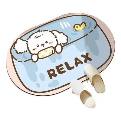 卡通硅藻浴室垫家用吸水地垫