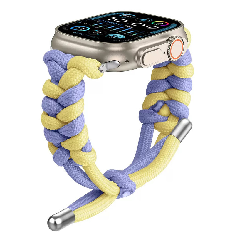 编织伞绳拼色适用iwatch表带