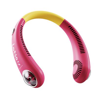 迪士尼挂脖风扇高颜值大风力usb充电手持小风扇便携式随身制冷学生户外降温神器儿童生日礼物可爱夏天草莓熊