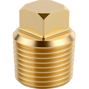 黄铜加厚美制NPT外牙堵头四方管堵油塞1分2分3分4分外丝闷头螺塞