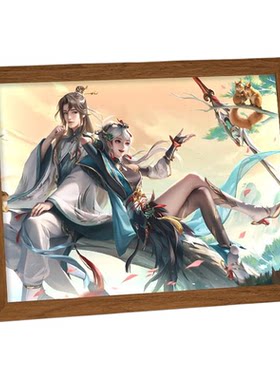 王者荣耀云缨赵怀真周边镜子灯光画动漫发光礼物画卧室音响小夜灯