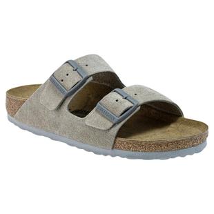 BIRKENSTOCK勃肯德国进口男女款牛皮绒面革软木Arizona双扣凉拖鞋