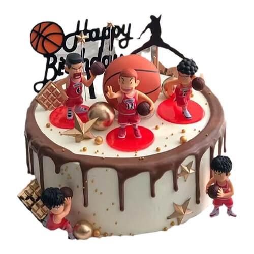 网红创意篮球球鞋模型蛋糕装饰品摆件男神男孩生日情景派对配件