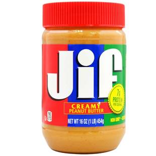 Jif creamy/ crunchy  peanut butter美国积富柔滑/颗粒花生酱454