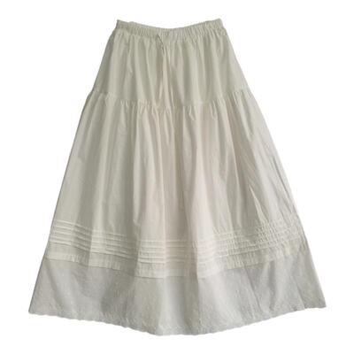 白色棉质半身裙女春季新款