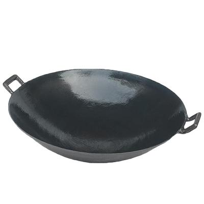 陆川双耳加厚土灶尖底商用铸铁锅