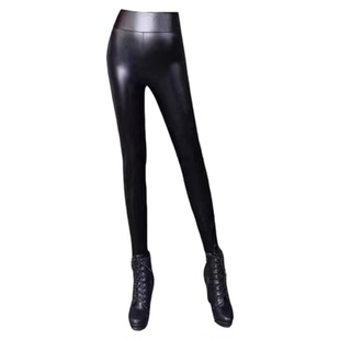 特厚大码羊羔绒PU皮裤女冬季加绒加厚高腰弹力外穿一体保暖打底裤