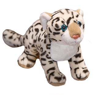 仿真雪豹公仔可爱毛绒玩具豹子啪啪圈手环玩偶娃娃生日礼物男女孩