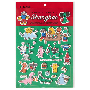 LINE FRIENDS JOGUMAN X TYAKASHA立体贴纸手账电脑文具装饰贴画