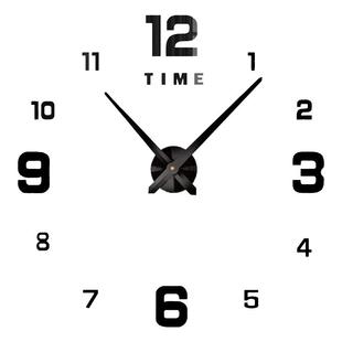 免打孔挂钟钟表时钟客厅3D立体简约静音免打孔时尚数字装饰diy时