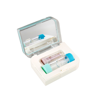 角膜塑形塑性镜RGP眼镜盒OK镜硬性摘取镜吸棒专用双联瓶柱状盒子