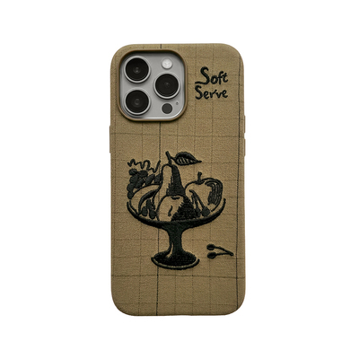 softserve刺绣iphone苹果手机壳