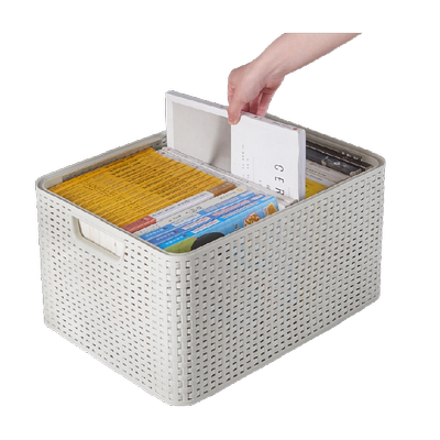 Jeko＆Jeko藤编塑料带盖收纳箱