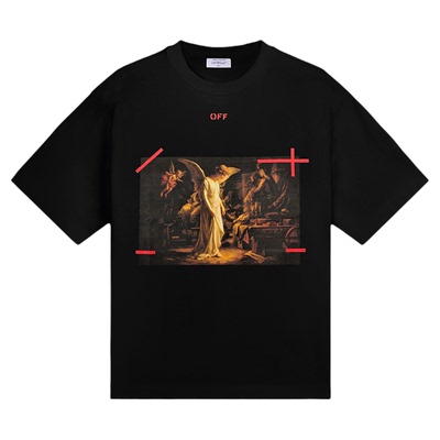 OFF-WHITE™欧式天使油画短袖T恤