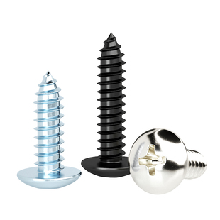 铁发黑十字大扁头自攻钉盘头自攻螺丝钉圆头电子伞头木螺钉M3M4M5