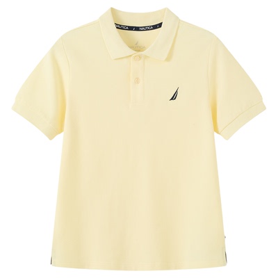 NAUTICA诺帝卡童装男童短袖t恤珠地棉夏季衣服儿童polo衫女童上衣