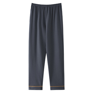 男士睡裤春秋季纯棉休闲长裤宽松青中年宽松加大码舒适家居裤单裤