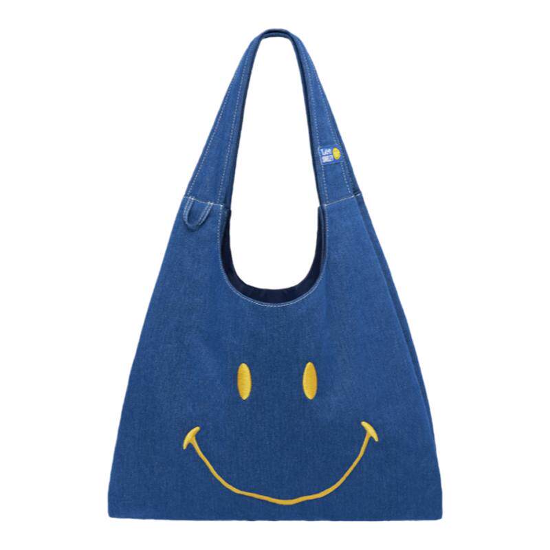 Lee×Smiley官方联名笑脸包托特包大容量牛仔通勤女包手提单肩包
