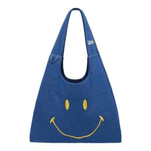 Lee×Smiley官方联名笑脸包托特包大容量牛仔通勤女包手提单肩包
