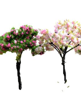 仿真树成品diy手工材料微景观园林场景圣诞树樱花树桂花树装饰树