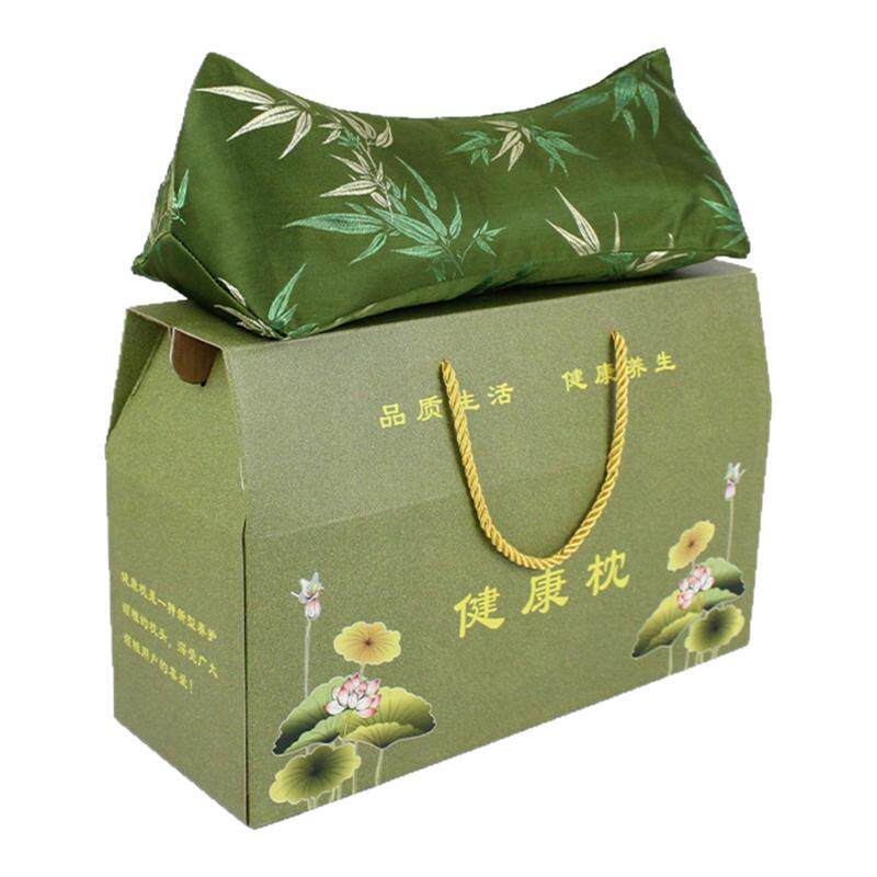 三角形定型枕艾草颈椎竹叶锦缎