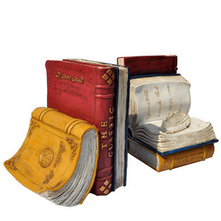 创意书立书靠书档书架书房收纳桌上夹书器复古摆件学生用老师礼品