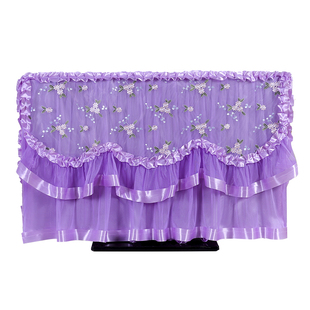 电视罩防尘套套遮尘盖布蕾丝42寸55寸65寸70寸液晶电视罩挂式防晒