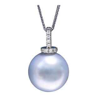 大证GUIID维纳斯澳白珍珠吊坠18K金钻石奶嘴款南洋海水珍珠项链