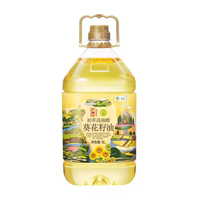 中粮初萃高油酸葵花籽油5L原料物理一级压榨充氮保鲜食用粮油家用