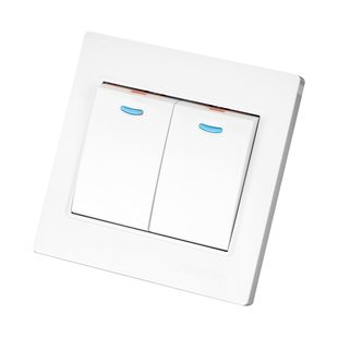 曼科86型明暗装16A大板开关面板墙壁插座 家用一二三四位单开双控