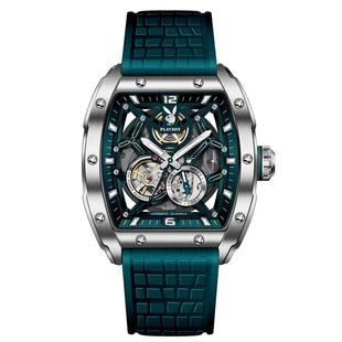 官方正品花花公子男士手表镂空方形机械表理查德品牌学生夜光男表