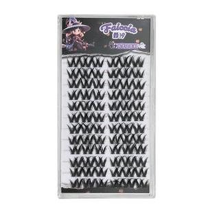 辣妹风假睫毛！W型大密卷睫毛亚裔轻欧美新款肿眼泡D翘浓密小花卷