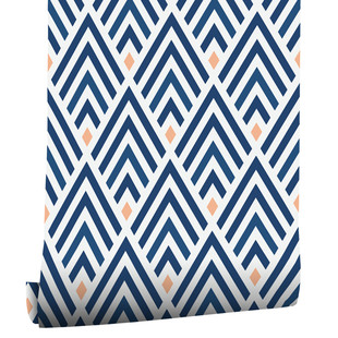 北欧莫兰迪色几何图案墙纸网红现代卧室墙面装饰自粘加厚防水墙贴