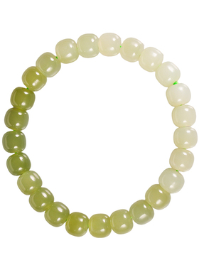 和合玉器0.8珠和田玉晴水手链