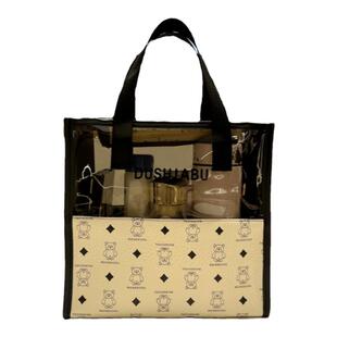 新款韩版半透明防水手提袋通勤女包多功能大容量化妆洗漱包收纳袋