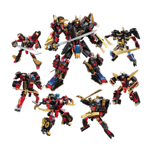 启蒙男孩拼装积木变形儿童潮流益智玩具超集变系列星陨武神3105D