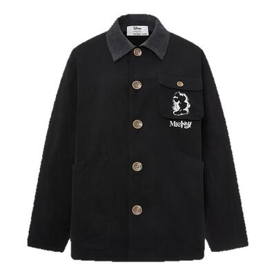 MOUSSY春季新品学院风撞色卡通印花夹克外套028IAY30-1851