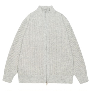 GOGOSOON毛衣开衫男2025新款秋冬外套针织衫拉链潮牌高级感休闲