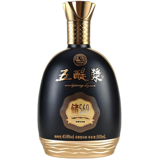滨海五醍浆储569年份白酒浓香型40.8度八滩纯粮食酿造酒整箱4瓶装