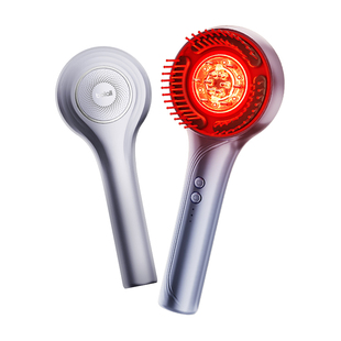 博拉利头皮按摩梳头部按摩器红光电动疏通经络健养发梳礼物发生仪