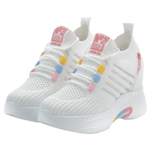 内增高小白鞋女2026春夏新款休闲百搭厚底显瘦网面透气运动老爹鞋