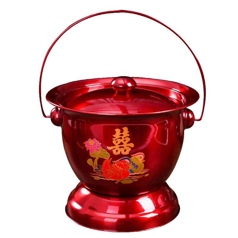 婚庆痰盂结婚子孙桶老人儿童家用坐便器新人陪嫁手提子孙桶夜尿壶