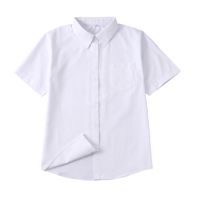 基础款jk衬衫日系学院风短袖白衬衣女高中生毕业班校服百褶裙套装