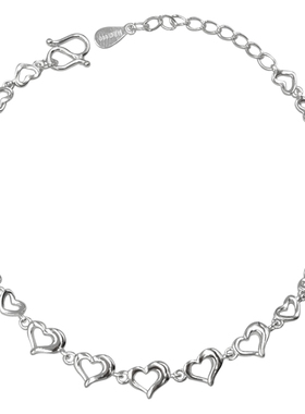 99纯银手链爱心星星手串ins小众